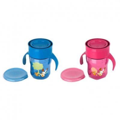Philips Avent oefenbeker blauw en rose
